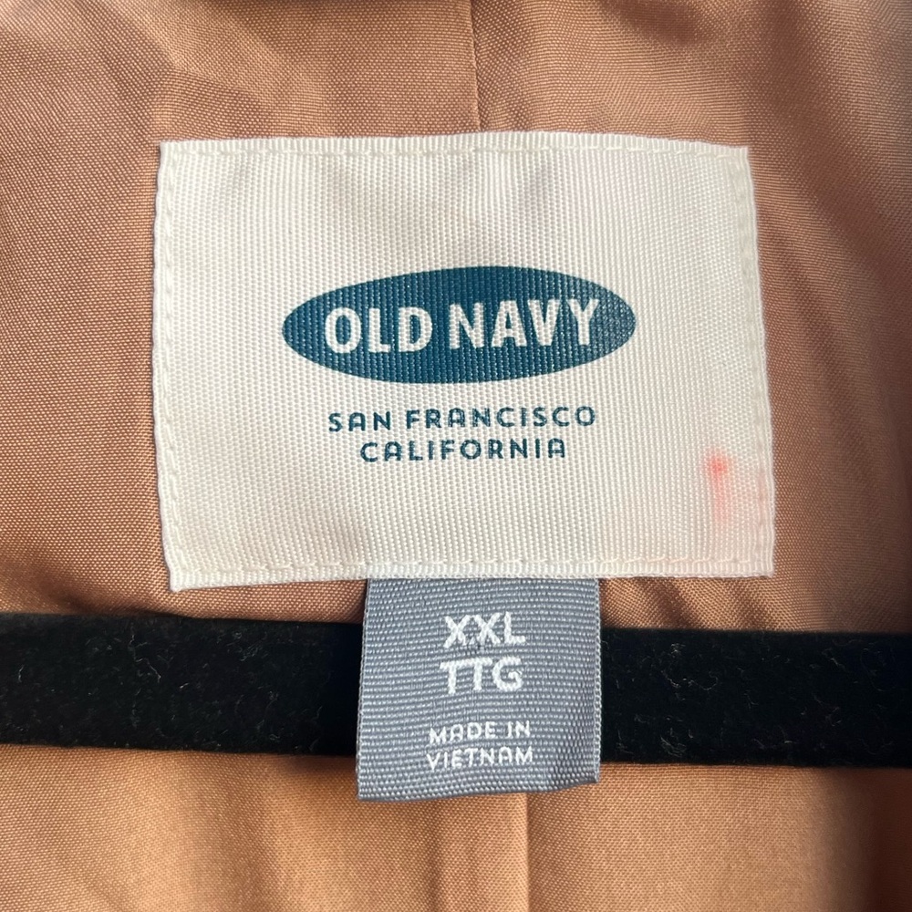 π Old Navy Camel Double-Breasted Peacoat Jacket XXL Classic Warm Wool Blend Coat - Picture 13 of 15